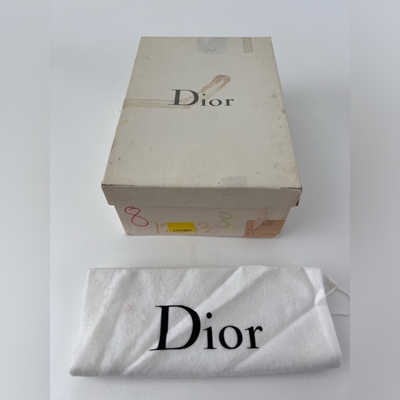 DIOR | Vintage Red Leather Pointed Cross Over Elastic Bandage Pumps EU 37.5 - Picture 16 of 16